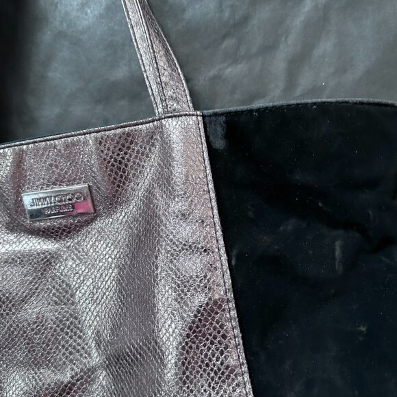 Jimmy Choo Parfums Tote Bag Pink Black Alligator Skin - Picture 7 of 8